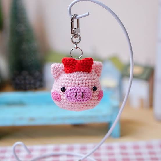 Pig Keychain Crochet